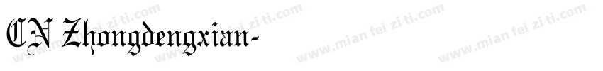 CN Zhongdengxian字体转换